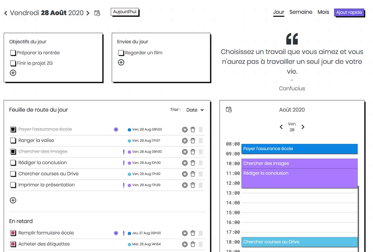 My BuJo online - Mon agenda