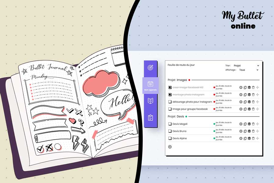 Bullet journal vs My Bullet online