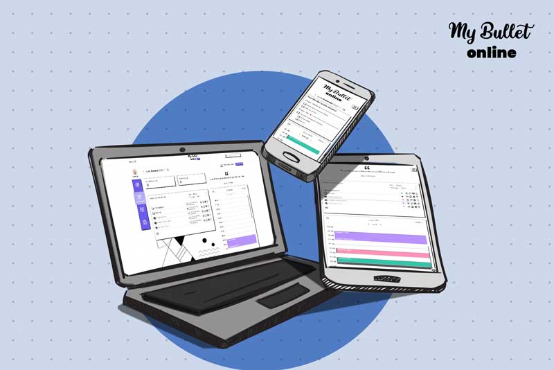 Bullet journal numérique sur mobile ordinateur tablette - My Bullet online