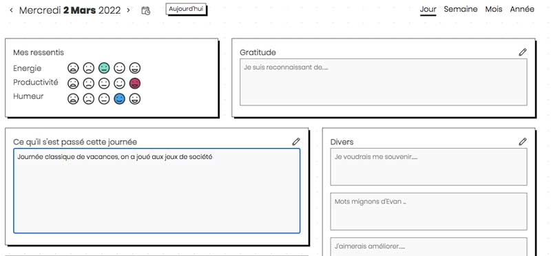 Journaling Bullet journal numérique - My Bullet online