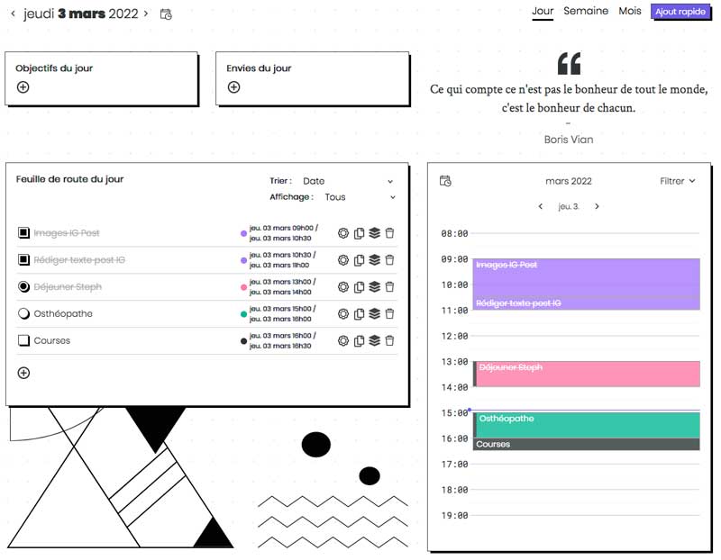 Daily Log Bullet Journal numérique - My Bullet online