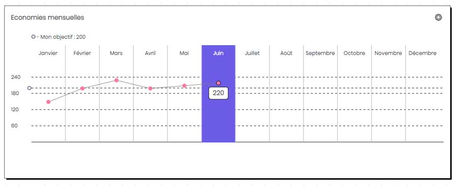 My Bullet online - Collection bujo en ligne économies mensuelles