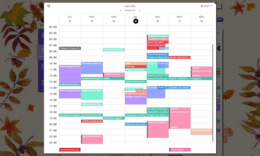 Calendrier Bullet journal pour le travail - My Bullet online