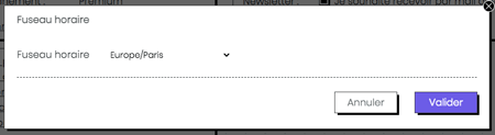 Choix fuseau horaire My Bullet online Choix fuseau horaire My Bullet online