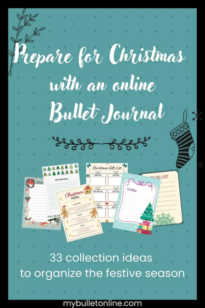 Bullet Journal Christmas december - Collection ideas My Bullet online