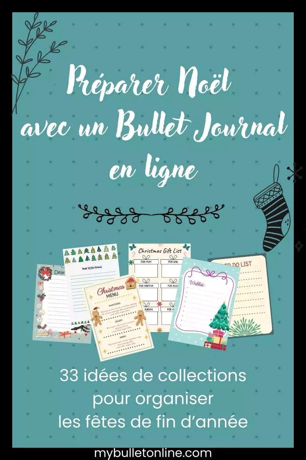 Bullet Journal Noël - Idées de collections décembre My Bullet online