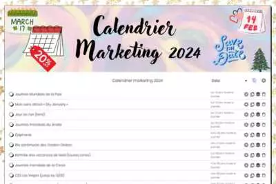 Collection Calendrier Marketing 2024 - My Bullet online