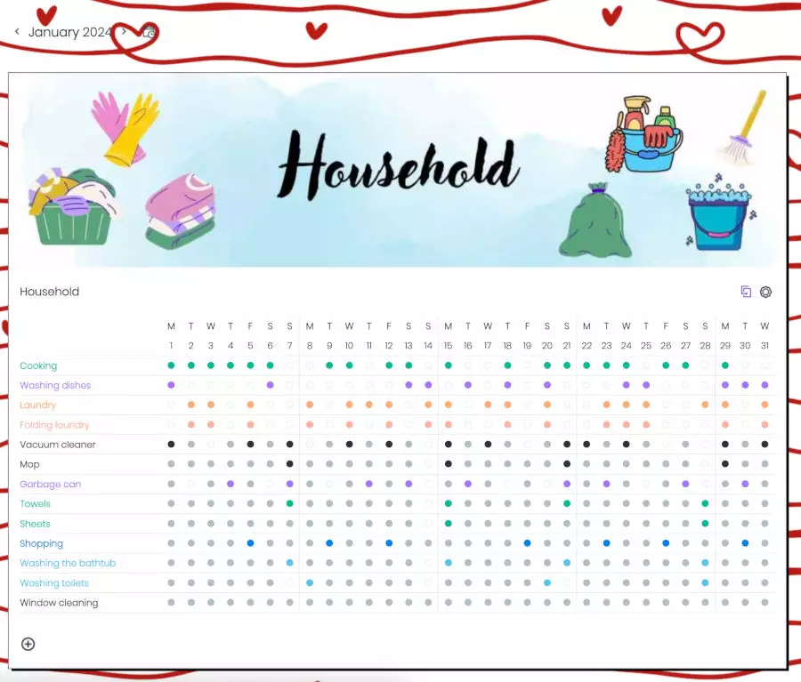Household planning Bujo collection - My Bullet online